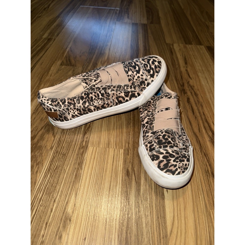 Blowfish Women's Size 6 Shoes Brown White‎ Leopard Comfort Low Fashion Sneakers